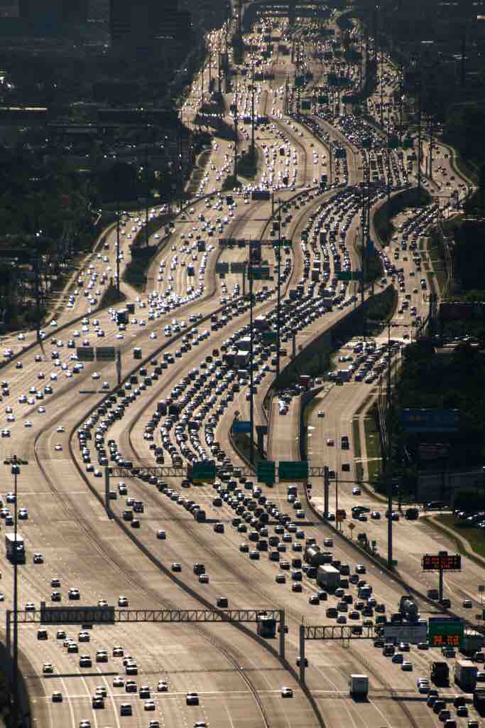 autoroute particulièrement large à Houston